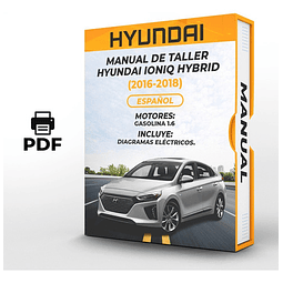 Manuale di officina Hyundai Ioniq Hybrid (2016, 2017, 2018) 1.6