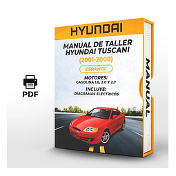 Manuale di officina Hyundai Tuscani (2001, 2002, 2003, 2004, 2005, 2006, 2007, 2008) 