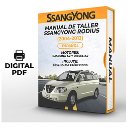 Manuale di officina Ssangyong Rodius (2004, 2005, 2006, 2007, 2008, 2009, 2010, 2011, 2012, 2013) PDF