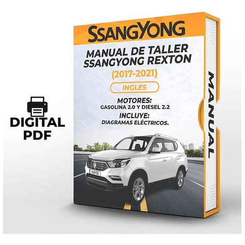Manuale d'officina Ssangyong Rexton (2017, 2018, 2019, 2020, 2021) INGLESE