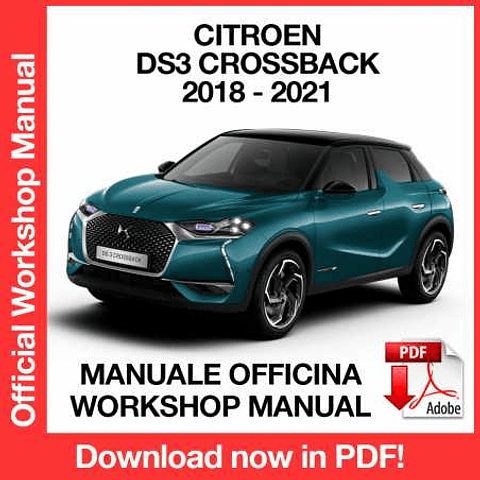 Manuale Officina Citroen DS3 Crossback E-Tense (2018-2019-2020-2021) (EN)