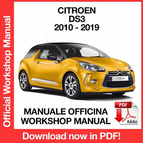Manuale Officina Citroen DS3 (2010-2011-2012-2013-2014-2015-2016-2017-2018-2019) (EN)