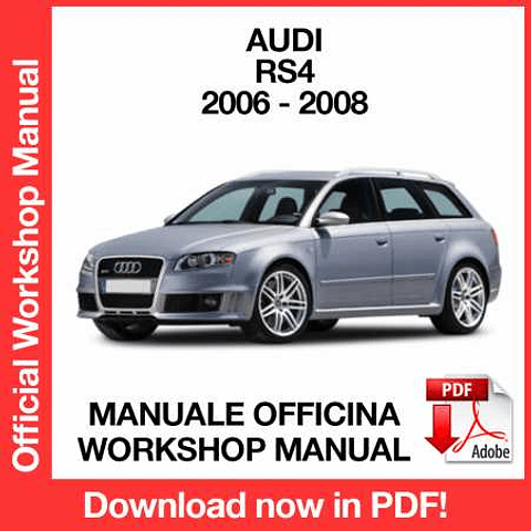 Manuale Officina Audi RS4 B7 (2006-2007-2008) (EN)