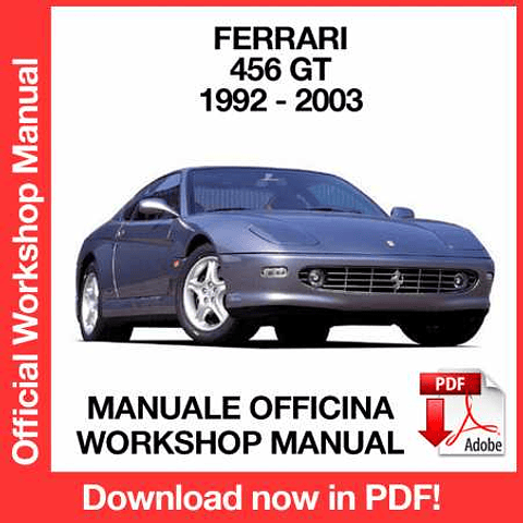 Manuale Officina Ferrari 456GT (1992-1993-1994-1995-1996-1997-1998-1999-2000-2001- 2002-2003) (EN) (ITA)
