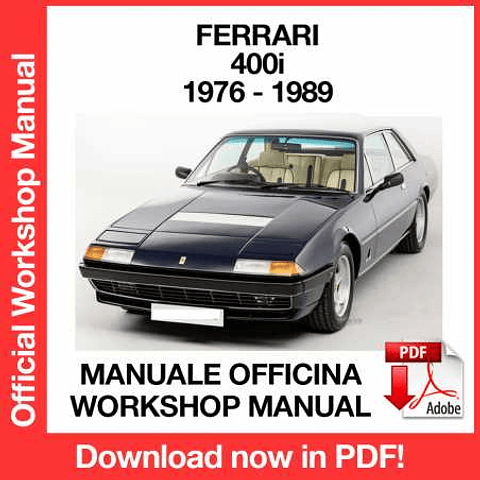 Manuale Officina Ferrari 400i (1976-1989) (EN) (ITA)