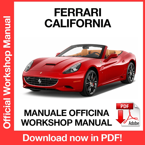 MANUALE OFFICINA FERRARI CALIFORNIA (2008-2009-2010-2011-2012-2013-2014) (EN)
