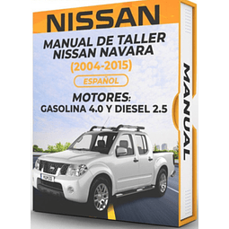 Manuale d'officina Nissan Navara (MOTORI 2010, 2011, 2012, 2013, 2014, 2015: BENZINA 4.0 E DIESEL 2.5)