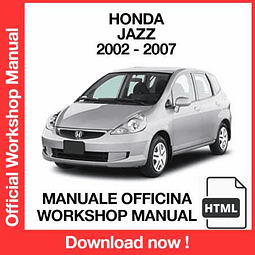 Manuale Officina Honda Jazz (2002-2003-2004-2005-2006-2007) (EN)