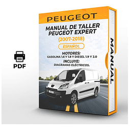 Manuale d'officina Peugeot Expert (2007, 2008, 2009, 2010, 2011) 1.6 1.8 GAS 1.9 2.0