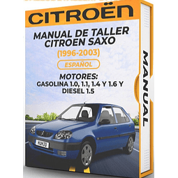 Manuale di officina Citroen Saxo (1996, 1997, 1998, 1999, 2000, 2001, 2002, 2003) 1.0, 1.1, 1.4 e 1.6