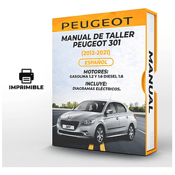 Manuale di officina Peugeot 301 (2012, 2013, 2014, 2015, 2016, 2017, 2018, 2019, 2020, 2021) 1.2 