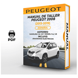 Manuale di officina Peugeot 2008 (2013, 2014, 2015, 2016, 2017, 2018, 2019) 1.2, 1.6 GAS 1.4, 1.6