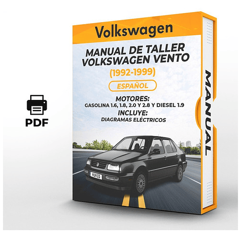 Manuale di officina Volkswagen Vento (1992, 1993, 1994, 1995) 1.6, 1.8, 2.0 e 2.8 GAS 1.9