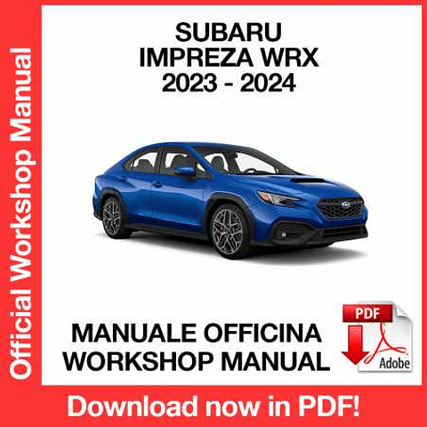 Manuale Officina Subaru Impreza WRX VB (2023-2024) (EN)