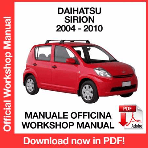 Manuale Officina Daihatsu Sirion M300 (2004-2003-2004-2005-2006-2007-2008-2009-2010) (EN)