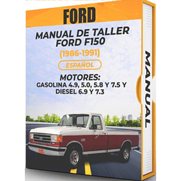 Manuale di officina Ford F150 (1986, 1987, 1988, 1989, 1990, 1991) BENZINA 4.9, 5.0, 5.8 e 7.5 e DIESEL 6.9 e 7.3