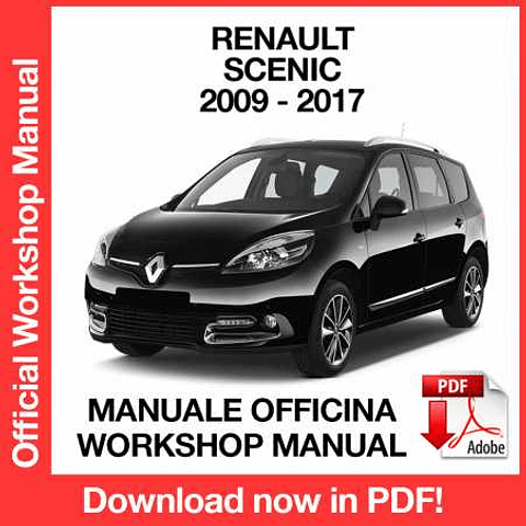 Manuale Officina Renault Scenic III J95 (2009-2010-2011-2012-2013-2014-2015-2016-2017) (EN)