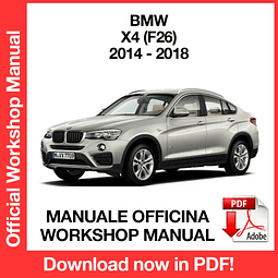 MANUALE OFFICINA BMW X4 F26 (2014-2015-2016-2017-2018) (EN)