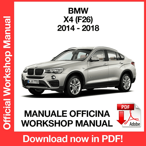 MANUALE OFFICINA BMW X4 F26 (2014-2015-2016-2017-2018) (EN)