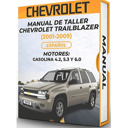 Manuale d'officina Chevrolet Trailblazer (MOTORI 2001, 2002, 2003, 2004, 2005, 2006, 2007, 2008, 2009: BENZINA 4.2, 5.3 e 6.0)