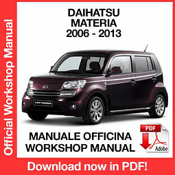 Manuale Officina Daihatsu Materia M400 (2006-2007-2008-2009-2010-2011-2012-2013) (EN)