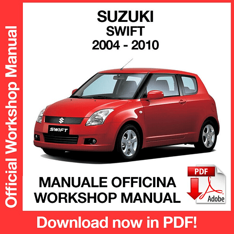 Manuale Officina Suzuki Swift (2004-2005-2006-2007-2008-2009-2010) (EN)