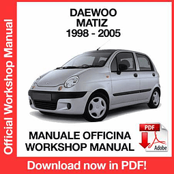 Manuale Officina Daewoo Matiz M100 (1998-1999-2000-2001- 2002-2003-2004-2005) (EN)