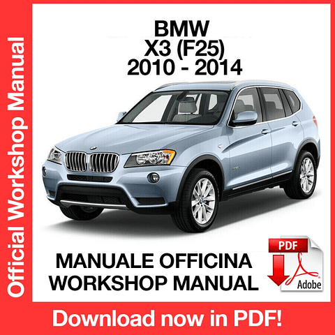 MANUALE OFFICINA BMW X3 F25 (2010-2011-2012-2013-2014) (EN)