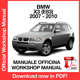 MANUALE OFFICINA BMW X3 E83 (2007-2008-2009-2010) (EN)