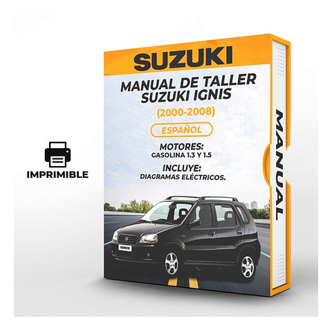 Manuale di officina Suzuki Ignis (2000, 2001, 2002, 2003, 2004, 2005, 2006, 2007, 2008) 1.3, 1.5