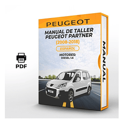 Manuale d'officina Peugeot Partner (2013, 2014, 2015, 2016, 2017, 2018)1.6