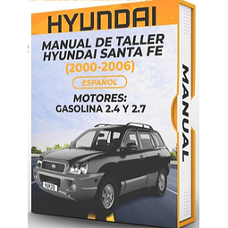 Manuale di officina Hyundai Santa Fe (2000, 2001, 2002, 2003, 2004, 2005, 2006) 2.4, 2.7