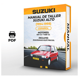 Manuale di officina Suzuki Alto (1994, 1995, 1996, 1997, 1998) 657 CC, 658 CC