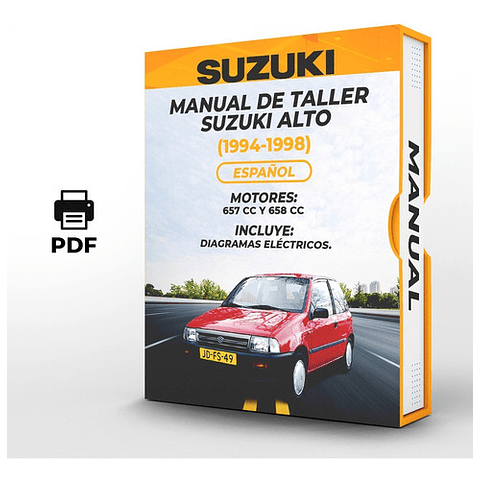 Manuale di officina Suzuki Alto (1994, 1995, 1996, 1997, 1998) 657 CC, 658 CC