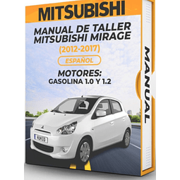 Manuale d'officina Mitsubishi Mirage (2012, 2013, 2014, 2015, 2016, 2017) 1.0, 1.2