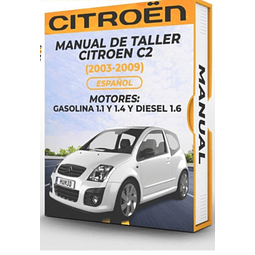Manuale di officina Citroen C2 (2003-2009 2003, 2004, 2005, 2006, 2007, 2008, 2009) 1.1 e 1.4 GAS 1.6 