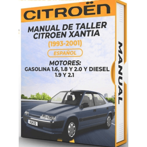 Manuale di officina Citroen Xantia (1993, 1994, 1995, 1996)1.6, 1.8 2.0 GAS 1.9 e 2.1