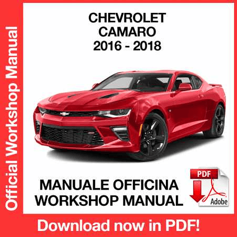 Manuale Officina Chevrolet Camaro (2016-2017-2018) (EN)