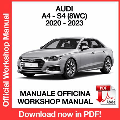 Manuale Officina Audi A4 S4 8WC (2020-2021-2022-2023) (EN)
