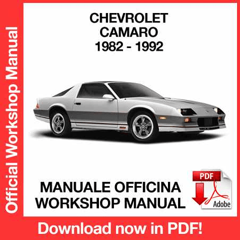Manuale Officina Chevrolet Camaro (1982-1983-1984-1985-1986-1987-1988-1989-1990-1991-1992) (EN)
