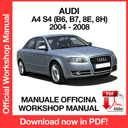 MANUALE OFFICINA AUDI A4 S4 (2004-2005-2006-2007-2008) (EN)