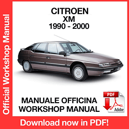 MANUALE OFFICINA CITROEN XM (1990-1991-1992-1993-1994-1995-1996-1997-1998-1999-2000) (EN)