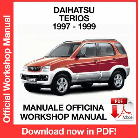 Manuale Officina Daihatsu Terios J100 (1997-1998-1999) (EN)