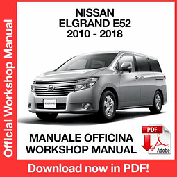 Manuale Officina Nissan Elgrand E52 (2010-011-2012-2013-2014-2015-2016-2017-2018) (EN)