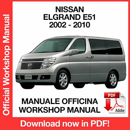 Manuale Officina Nissan Elgrand E51 (2002-2003-2004-2005-2006-2007-2008-2009-2010) (EN)