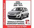 Manuale Officina GRATIS Opel Corsa D (2006-2007-2008-2009) (EN)
