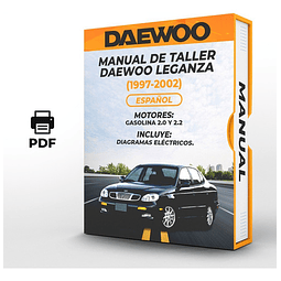 Manuale di officina Daewoo Leganza (1997, 1998, 1999, 2000, 2001, 2002) 2.0 E 2.2