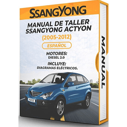 Manuale di officina Ssangyong Actyon (2005, 2006, 2007, 2008, 2009, 2010, 2011, 2012) 2.0