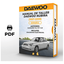 Manuale officina Daewoo Nubira (1997, 1998, 1999, 2000, 2001, 2002, 2003, 2004, 2005, 2006, 2007, 2008) 