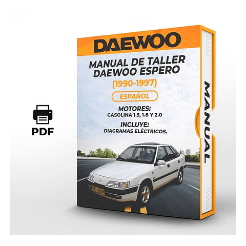 Manuale di officina Daewoo Espero (1990, 1991, 1992, 1993, 1994, 1995, 1996, 1997)